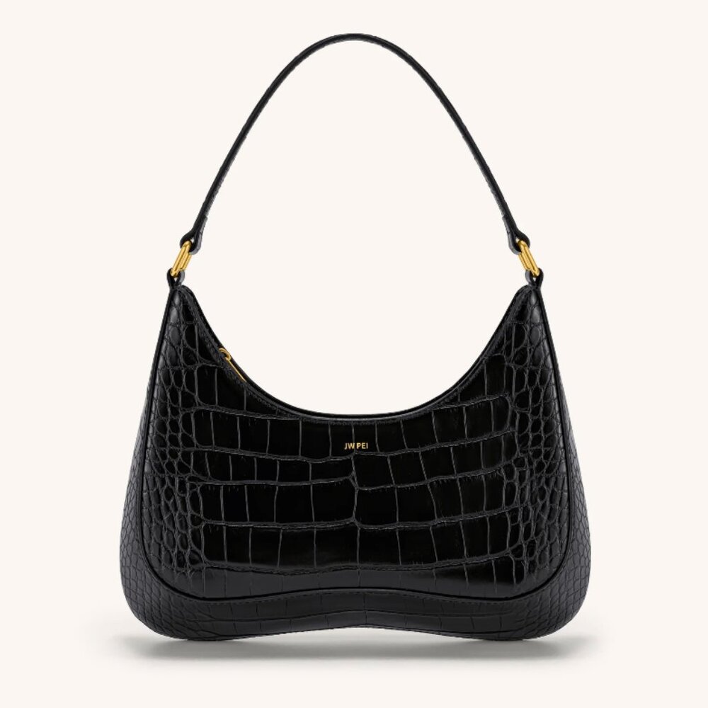 JW PEI Ruby Shoulder Bag - Black Croc